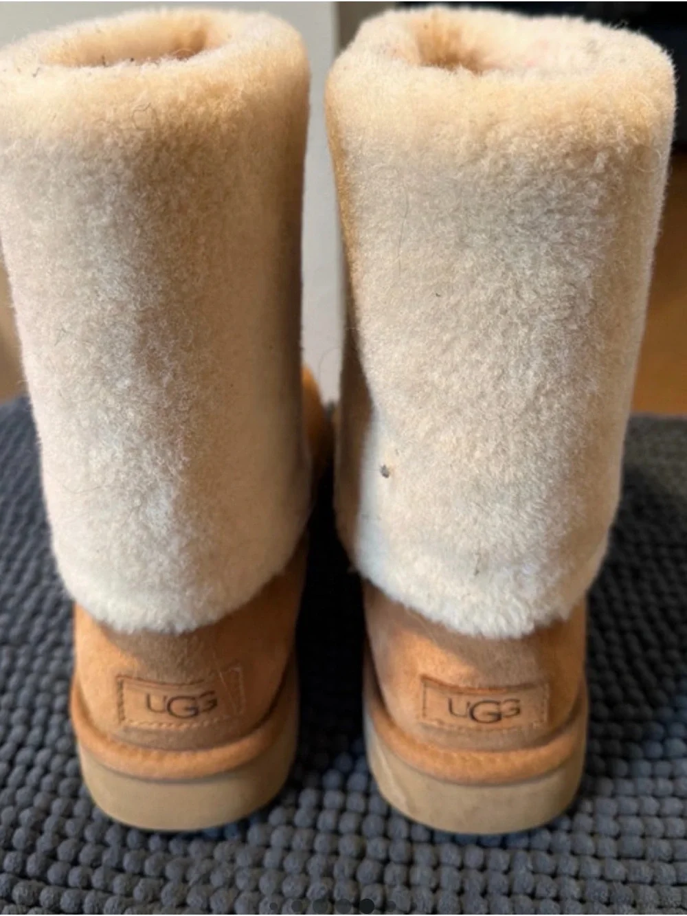 Tan Suede Shearling-Lined UGG Winter Boots